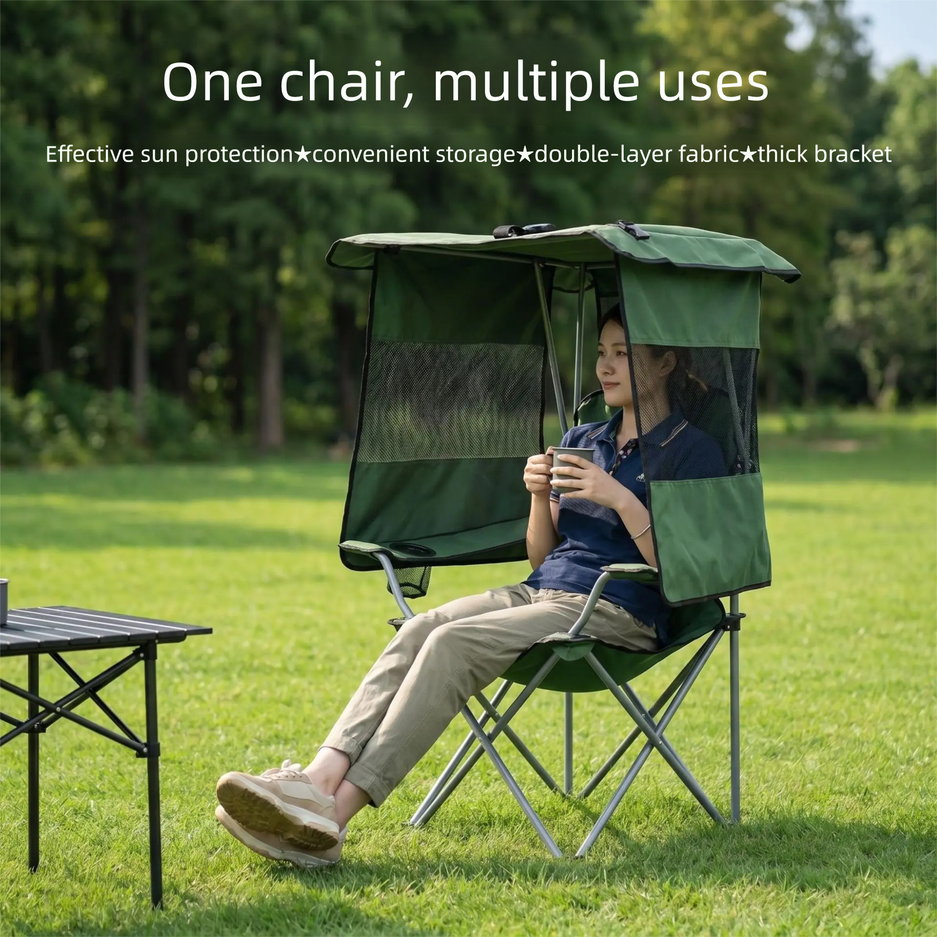 Outdoor Camping Canopy - Outdoor folding chair, fishing folding chair,