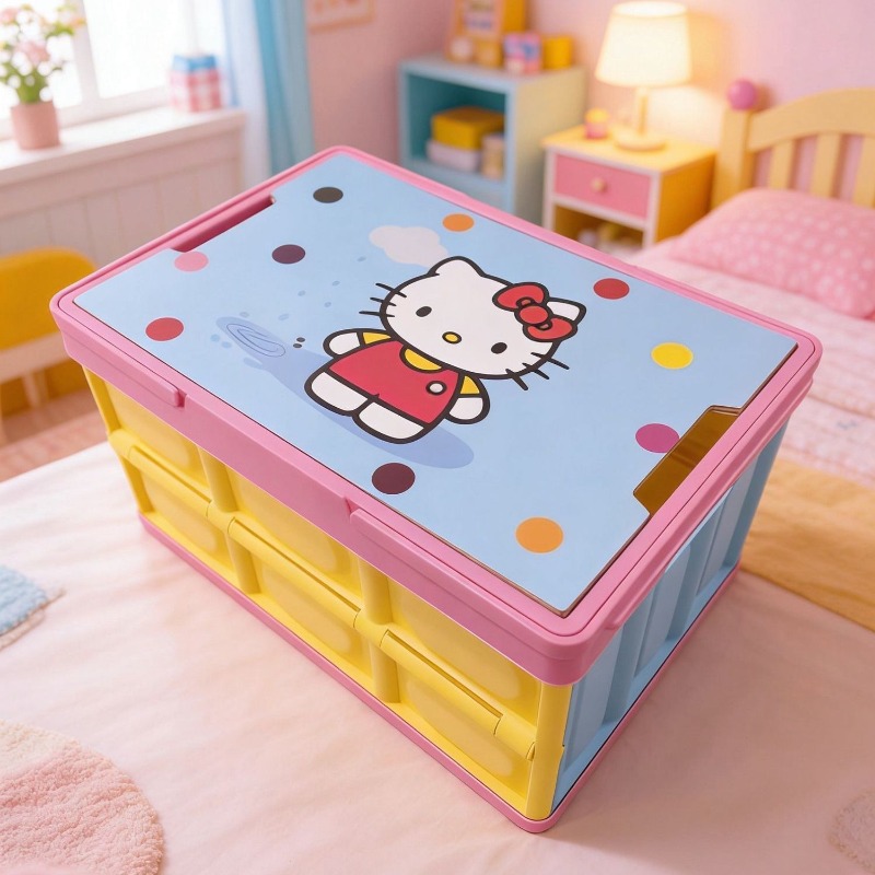 Outdoor Camping Storage Box - Hello Kitty Colorful Camping Foldable Storage