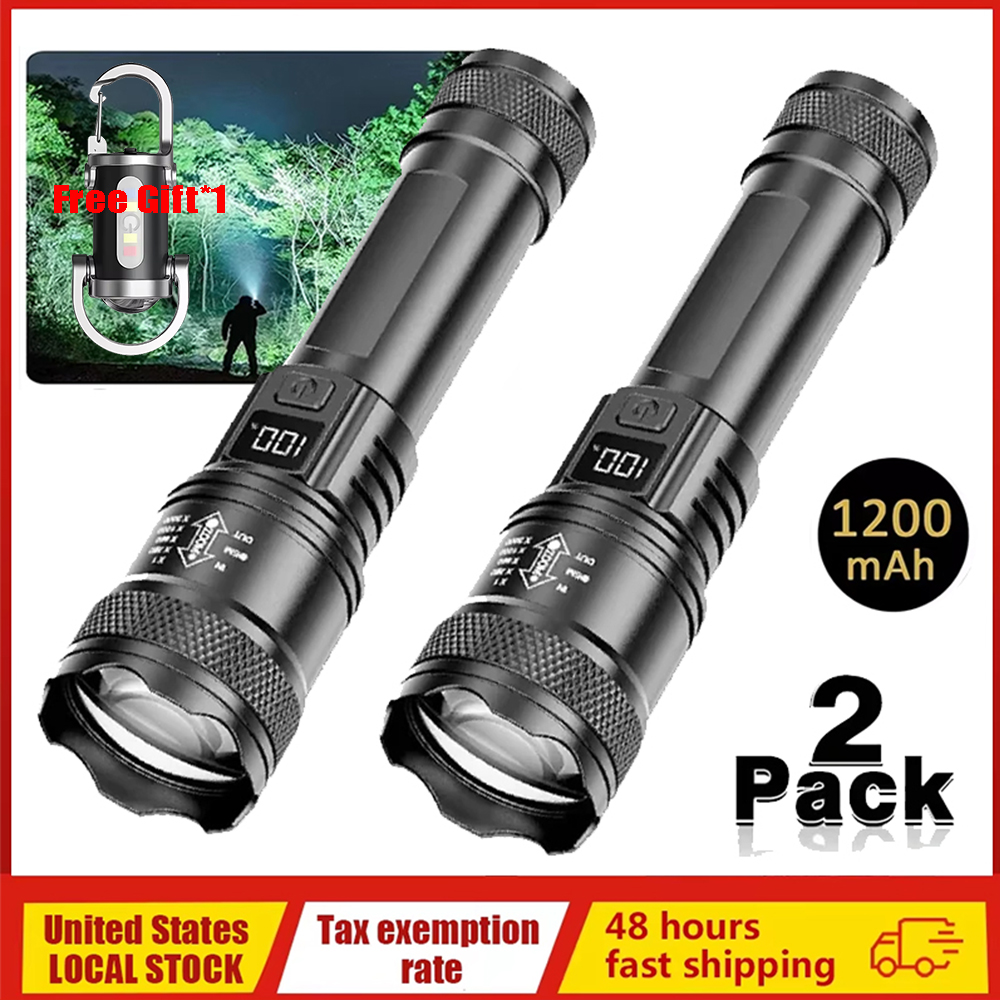 Outdoor Camping Lampe - 100000LM Ultra-bright Flashlight Type-C Rechargeable LED