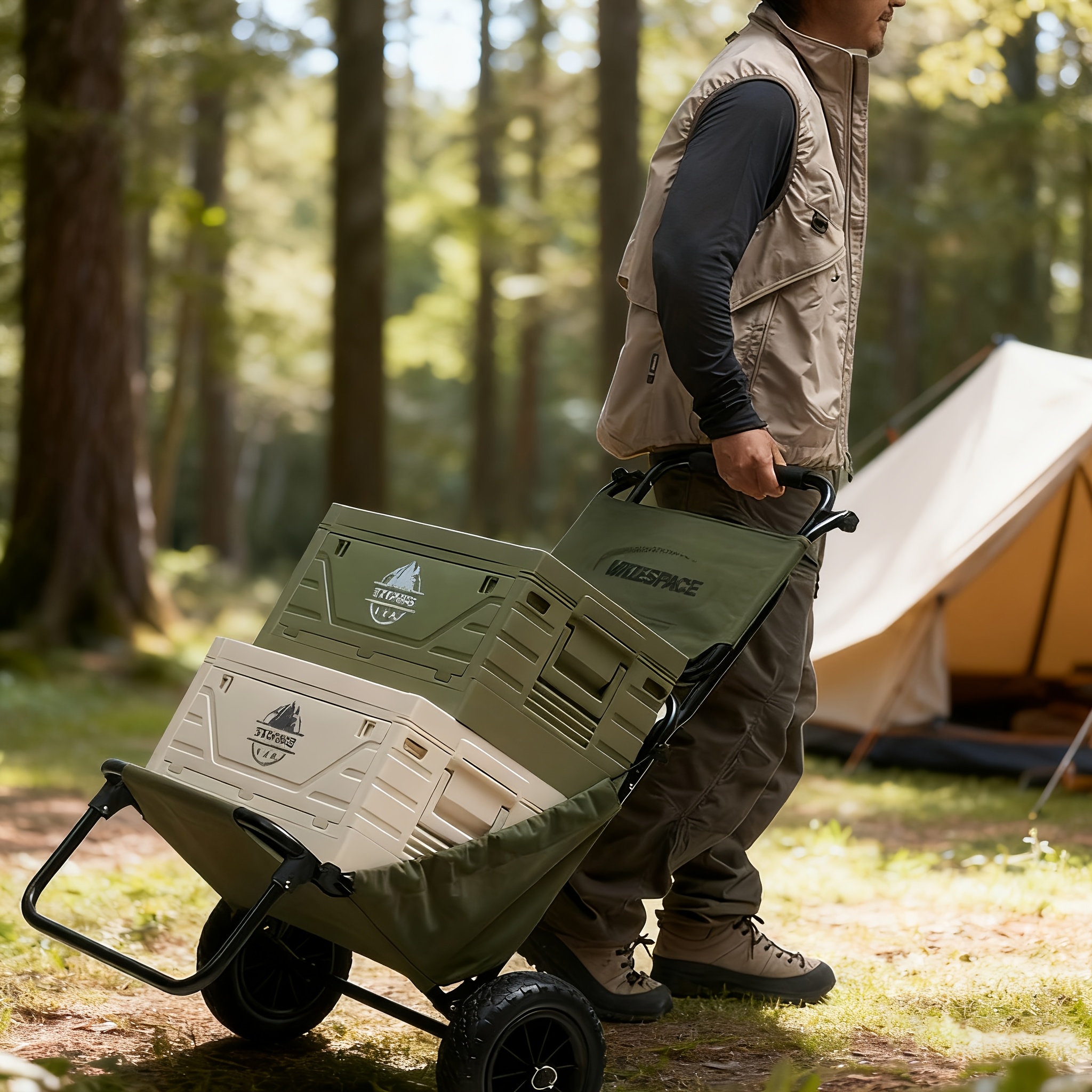 Outdoor Camping Storage Box - Camping Storage Box with Folding Table