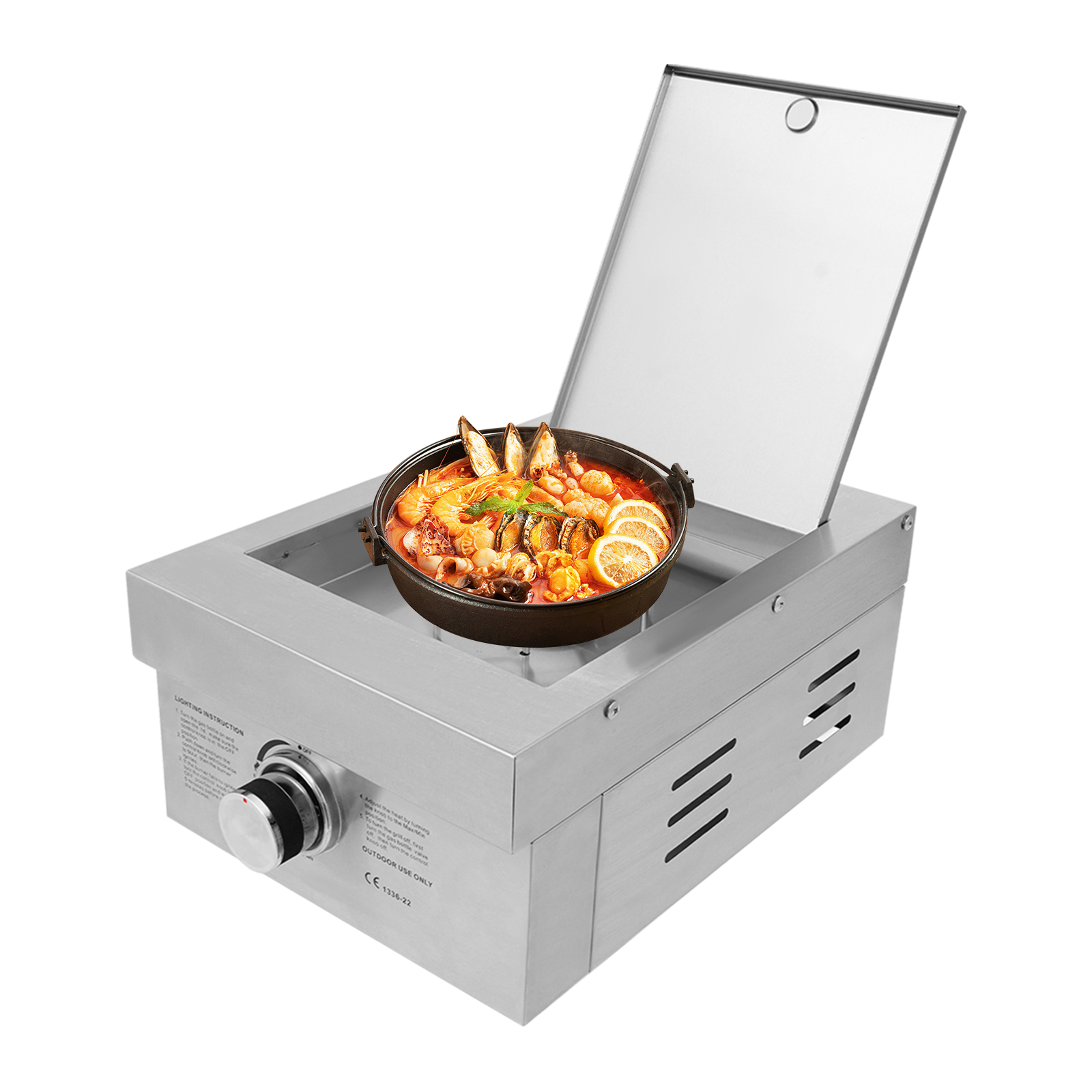 Outdoor Camping Gas Stove - Gas Stove, Embedded/Outdoor, 304 Stainless Steel,