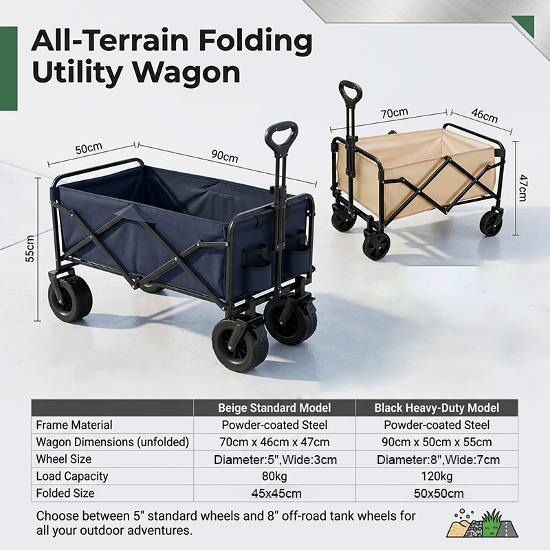 Outdoor Camping Trolley - Portable Trolley Garden car Camping cart
