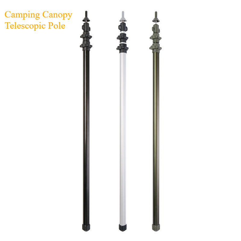 Outdoor Camping Canopy - Aluminum Alloy Telescoping Pole, Press Expand