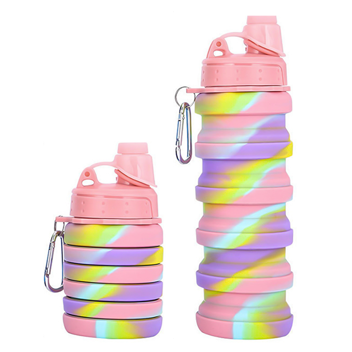 Collapsible Water Bottle - Leeseph Silicone Collapsible Water Bottles, Portable
