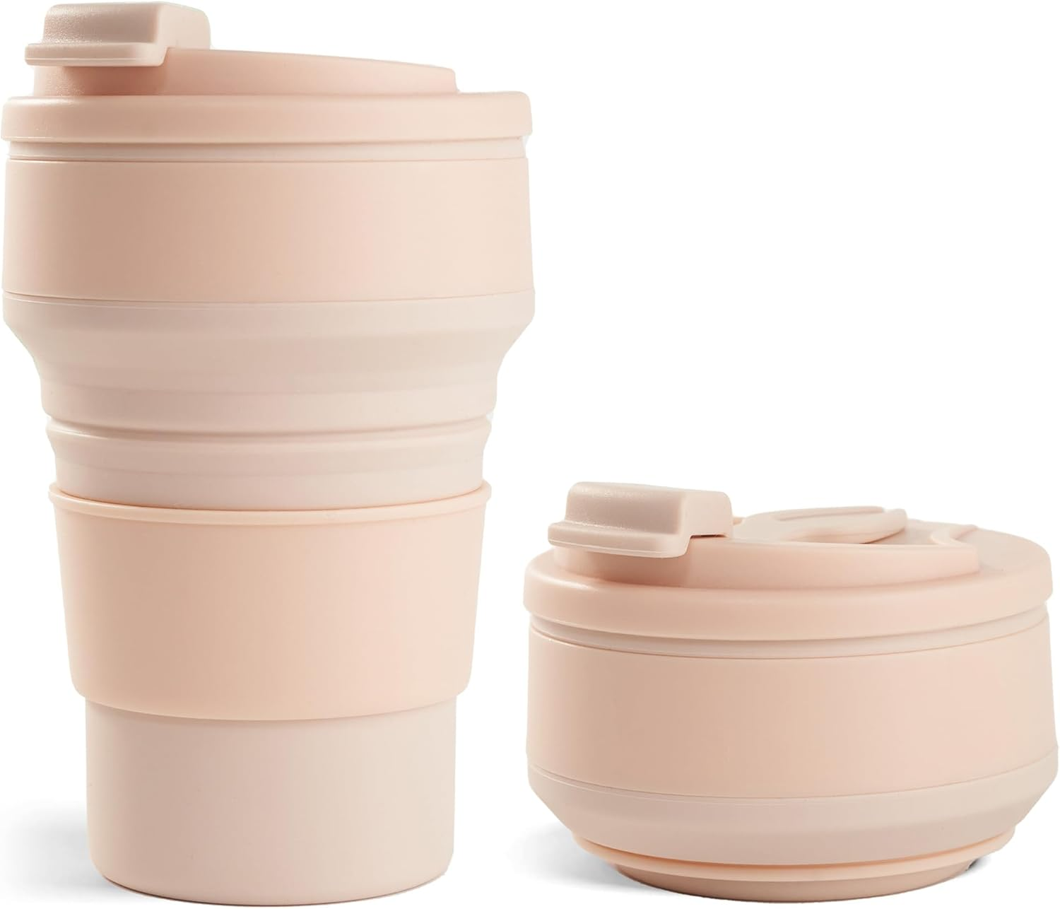 Collapsible Water Bottle - Collapsible Silicone Travel Cup with Lid