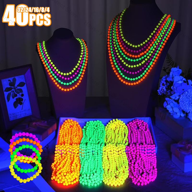 Glow Sticks Survival - New Fluorescent Neon Necklace Bracelet Set