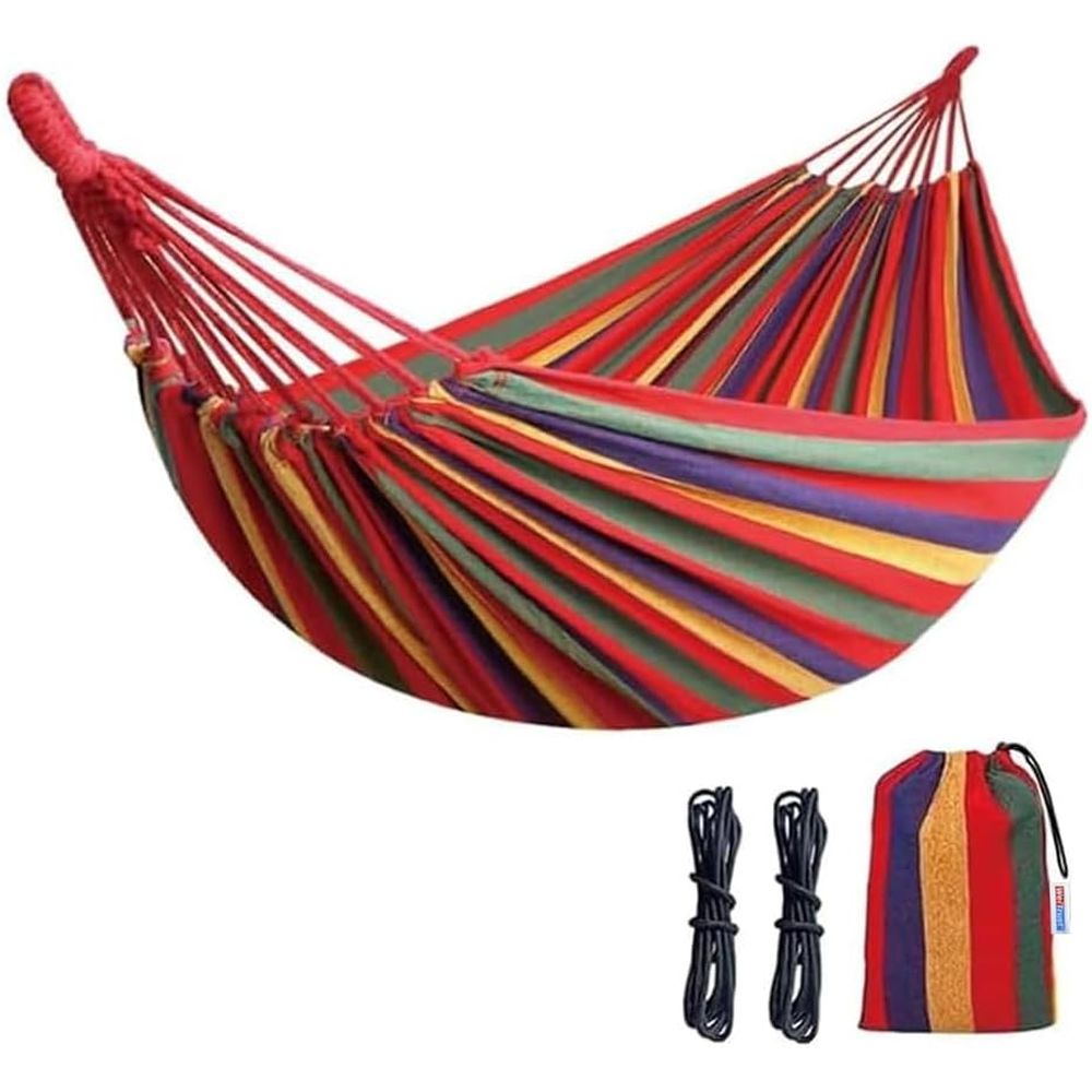 Camping Outdoor Or Indoor - Cotton Canvas Hammock, Comortable abric Camping