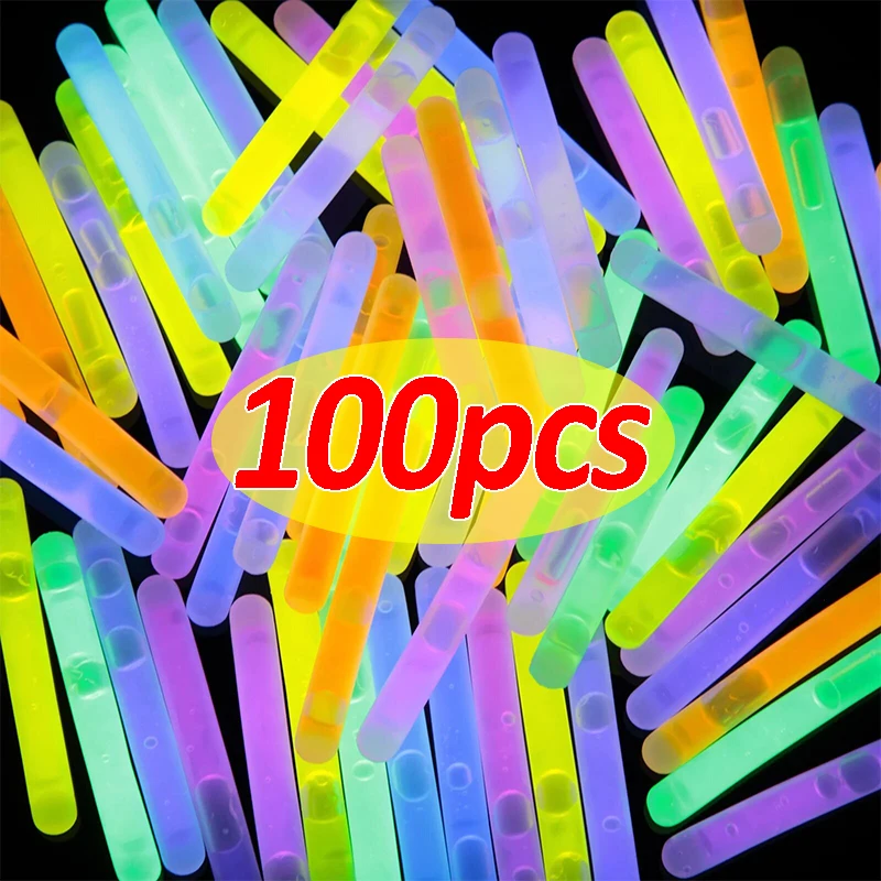 Glow Sticks Survival - 10/100x Glowing Sticks Bright Colorful Light
