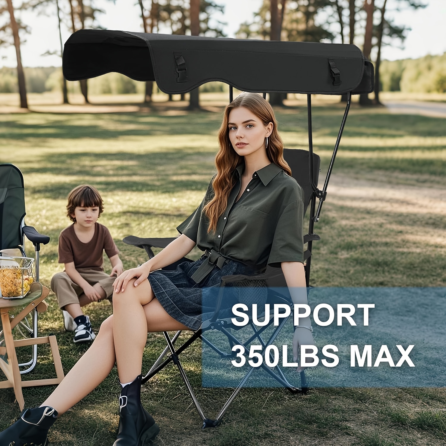 Camping Chairs, with Sunshade  - Outdoor Camping Canopy ulasan dan harga