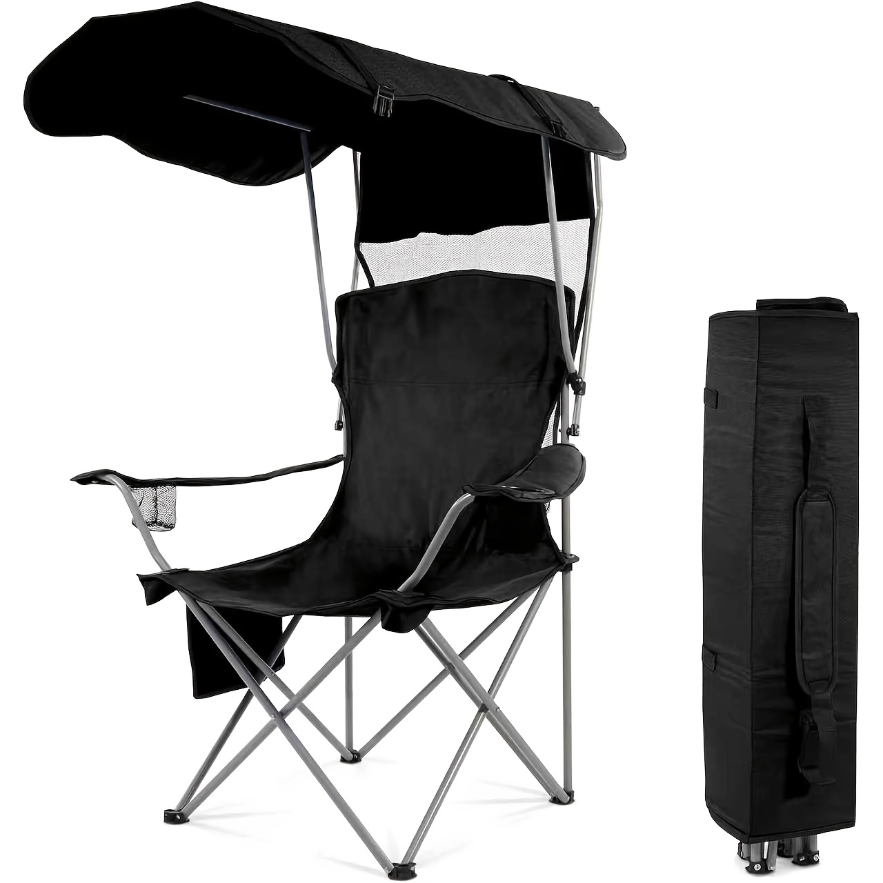 Camping Chairs, with Sunshade  - Outdoor Camping Canopy ulasan dan harga