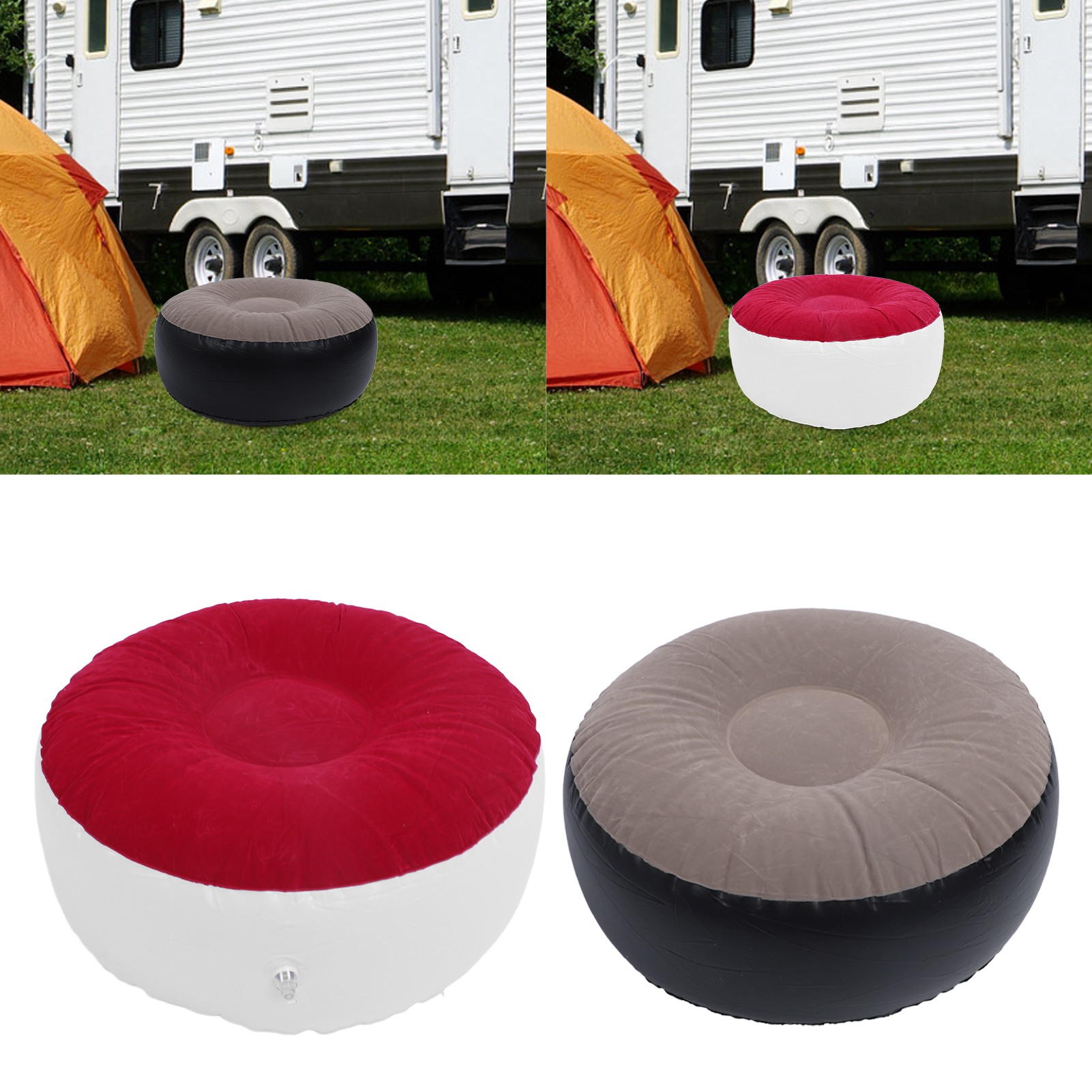 Inflatable Flocking Stool Mult - Outdoor Camping Furniture ulasan dan harga