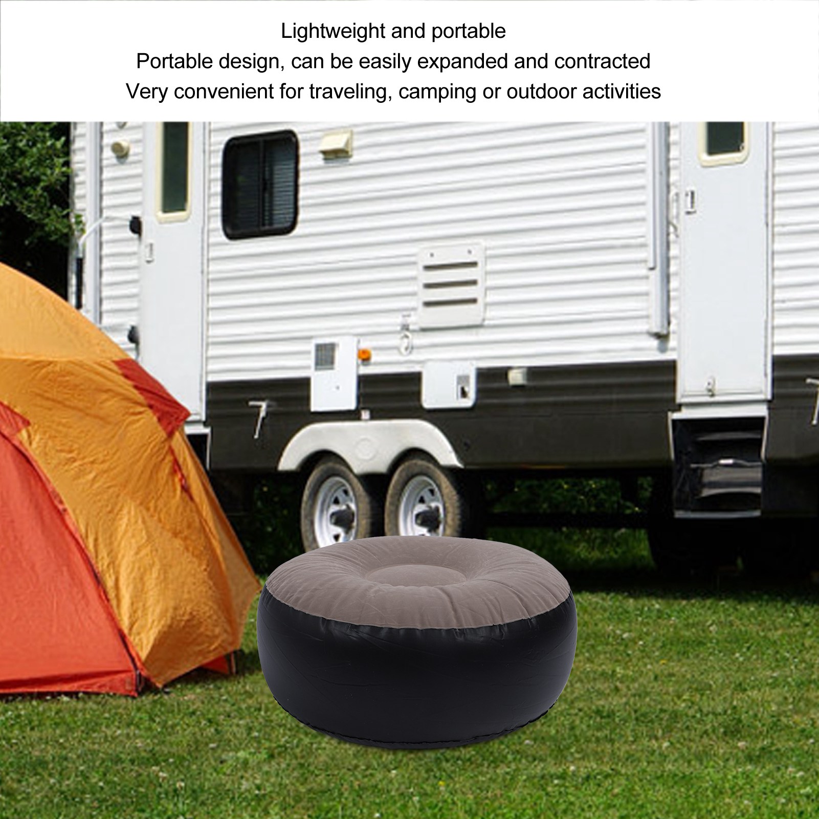 Inflatable Flocking Stool Mult - Outdoor Camping Furniture ulasan dan harga