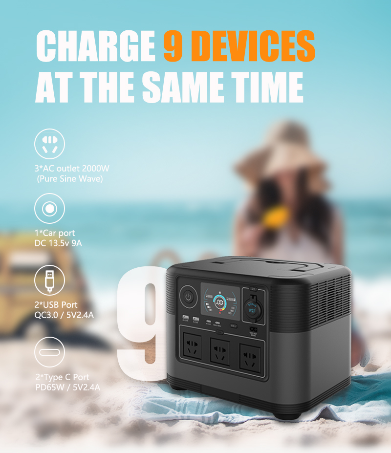 2026 new 220V 110V 1200W porta - Portable Power Station ulasan dan harga
