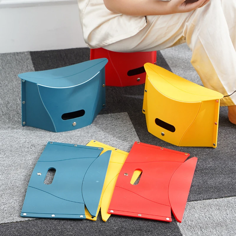 Plastic Portable Folding Stool - Outdoor Camping Chairs ulasan dan harga