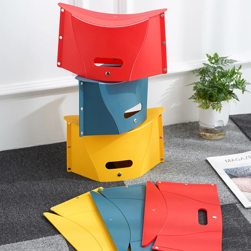 Plastic Portable Folding Stool - Outdoor Camping Chairs ulasan dan harga