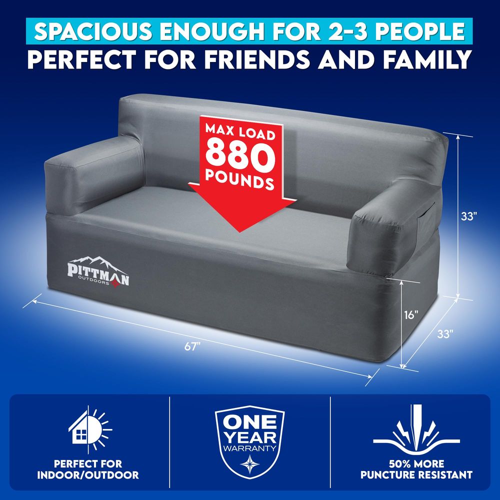 Inflatable Couch with Built in - Camping Outdoor Or Indoor ulasan dan harga