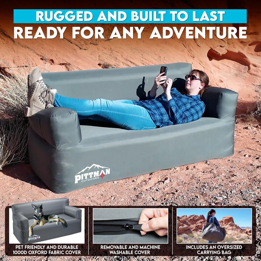 Inflatable Couch with Built in - Camping Outdoor Or Indoor ulasan dan harga