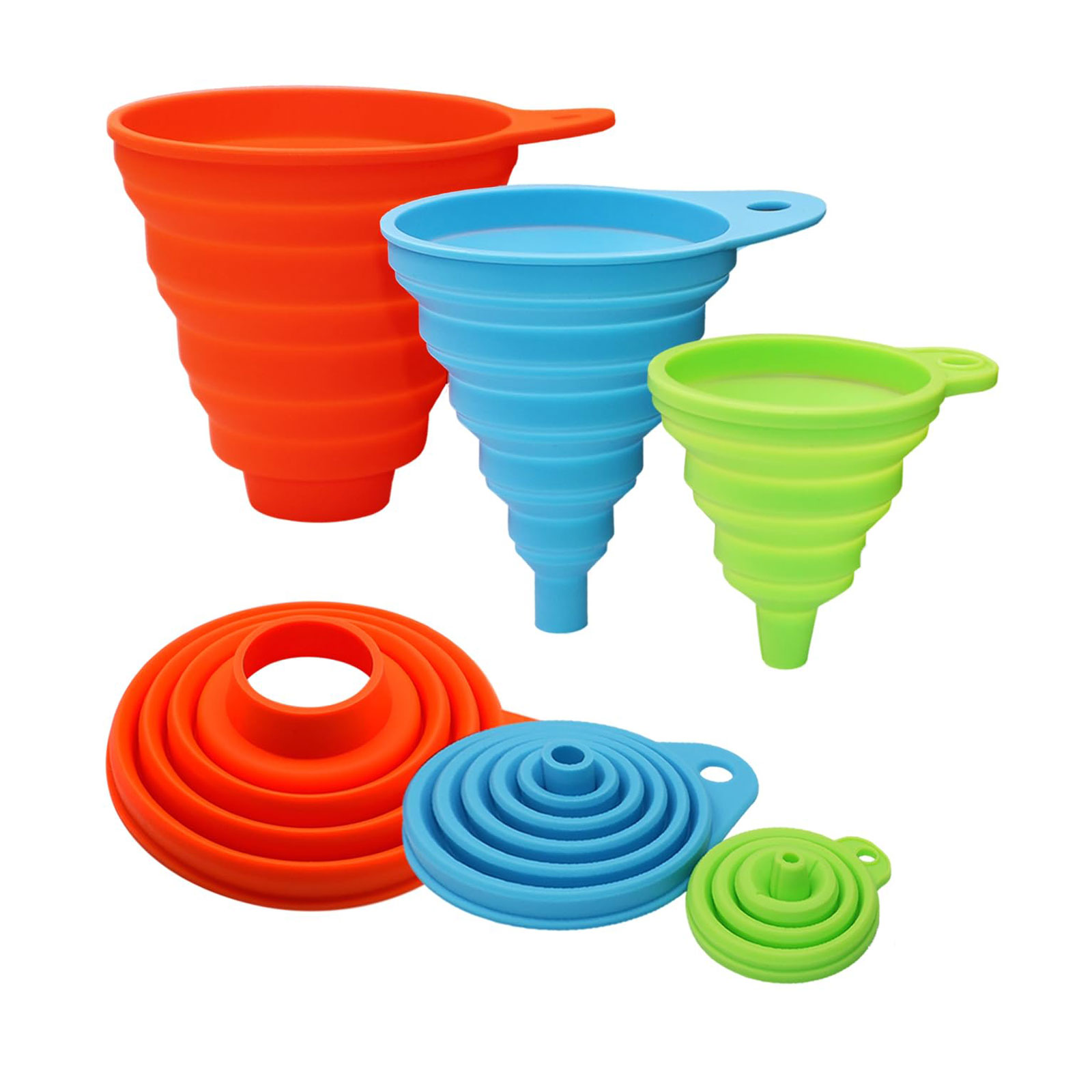 3 Pcs Kitchen Funnel Set, Sili - Collapsible Water Bottle ulasan dan harga