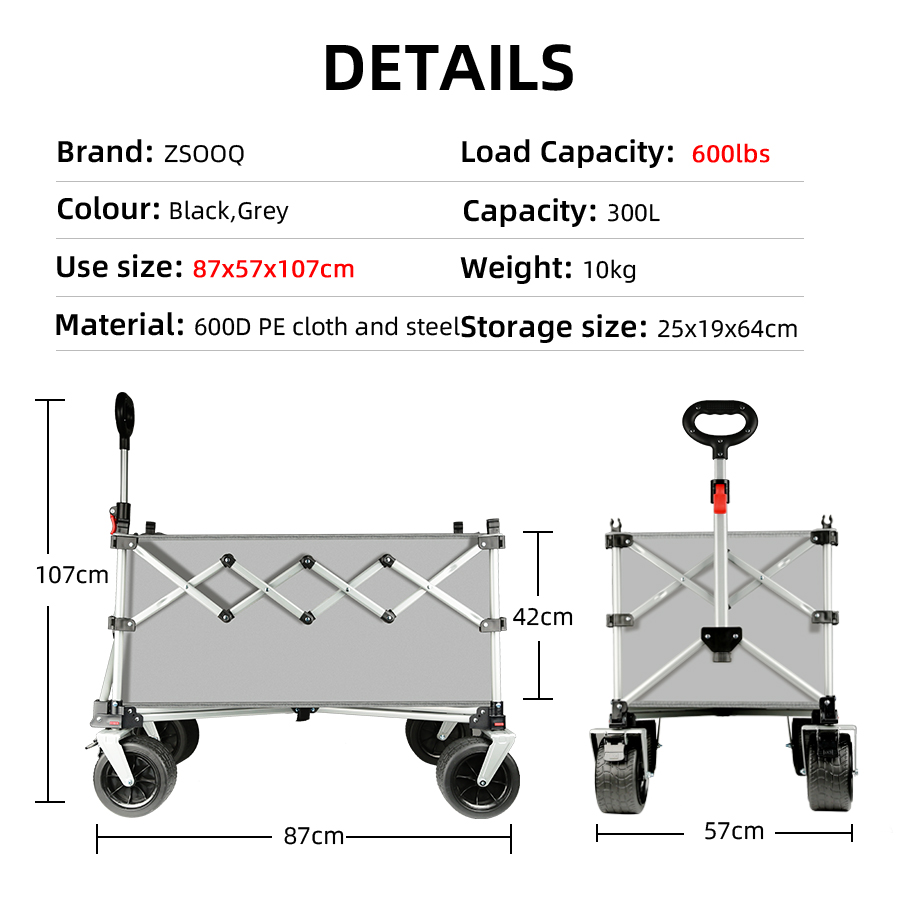 Heavy Duty Large Capacity Beac - Outdoor Camping Trolley ulasan dan harga