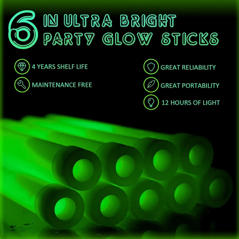 6-12PCS LED Glow Stick with Ho - Glow Sticks Survival ulasan dan harga