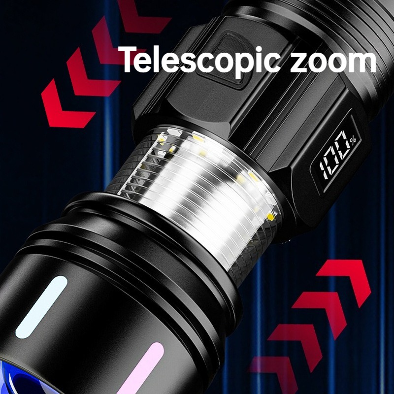 Strong Light LED Flashlight Te - Outdoor Camping Lampe ulasan dan harga