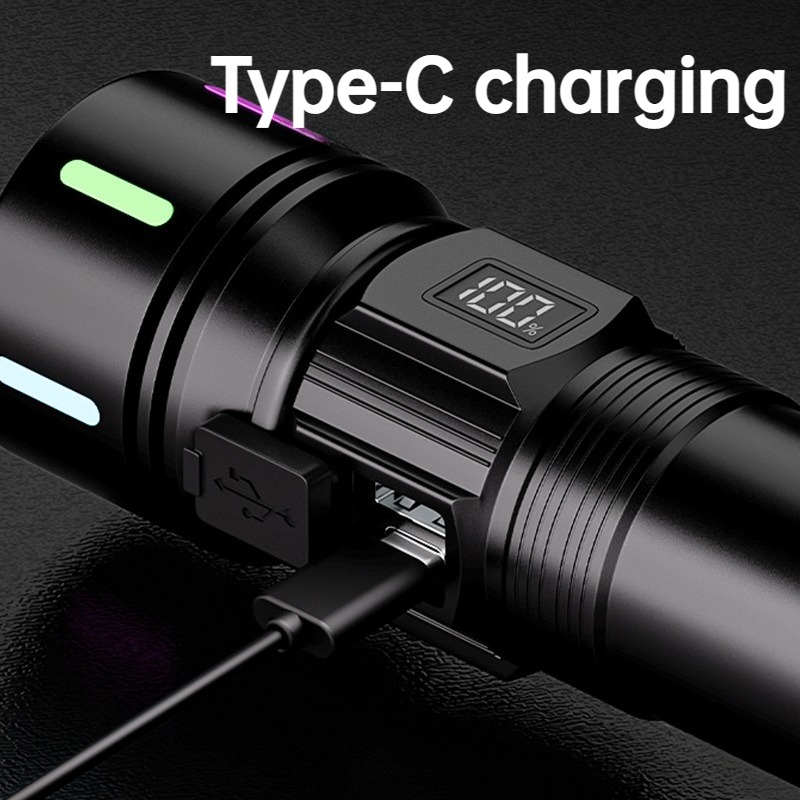 Strong Light LED Flashlight Te - Outdoor Camping Lampe ulasan dan harga