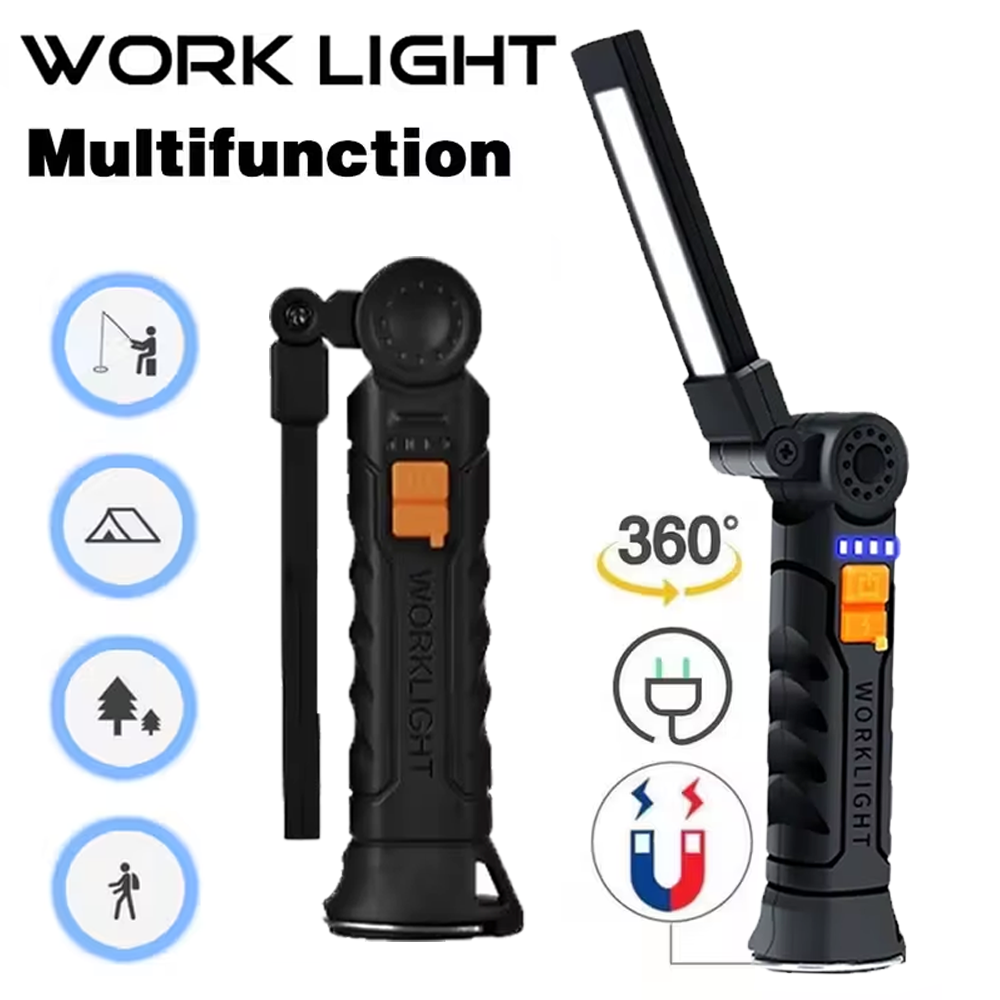 Portable COB LED Flashlight US - Outdoor Camping Lampe ulasan dan harga