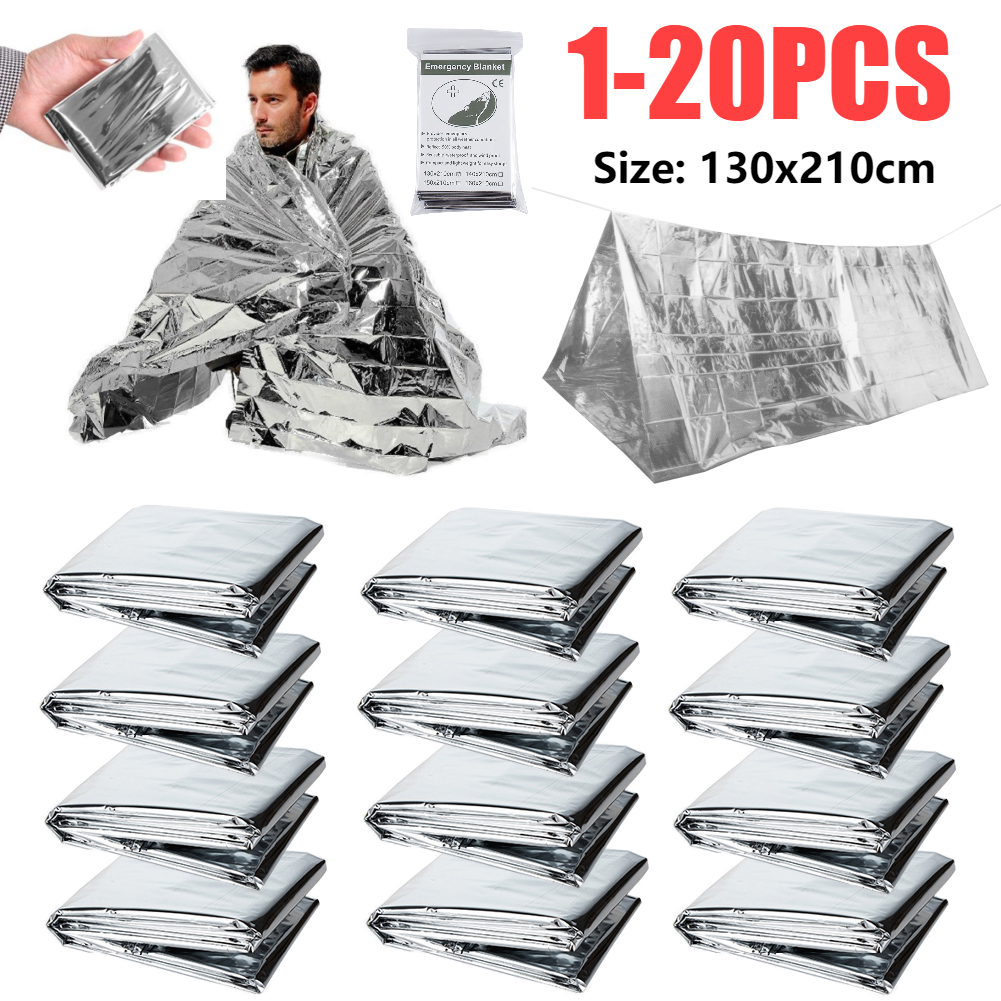 1-10PCS Emergency Thermal Blan - Outdoor Camping Rug Waterproof ulasan dan harga