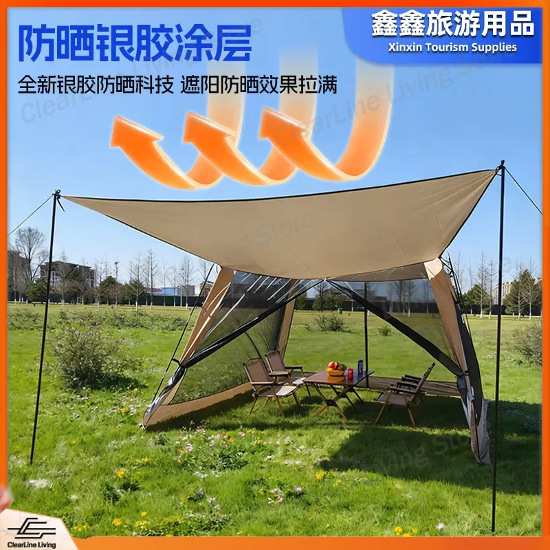 Camping Canopy Tent 8-10 Perso - Outdoor Camping Canopy ulasan dan harga