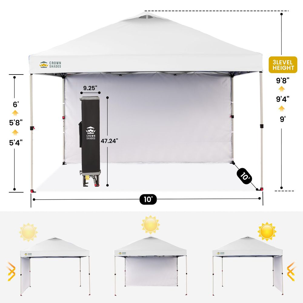 10x10 Pop Up Canopy with 1 Sid - Outdoor Camping Canopy ulasan dan harga
