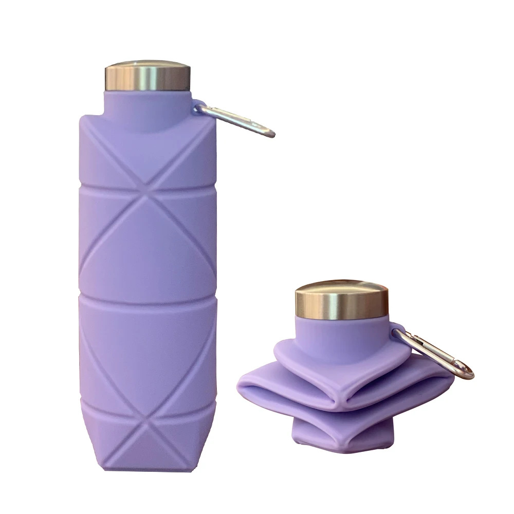 1Pcs Silicone Diamond Folding  - Collapsible Water Bottle ulasan dan harga