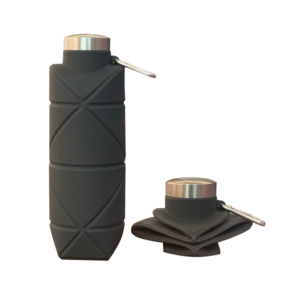 1Pcs Silicone Diamond Folding  - Collapsible Water Bottle ulasan dan harga