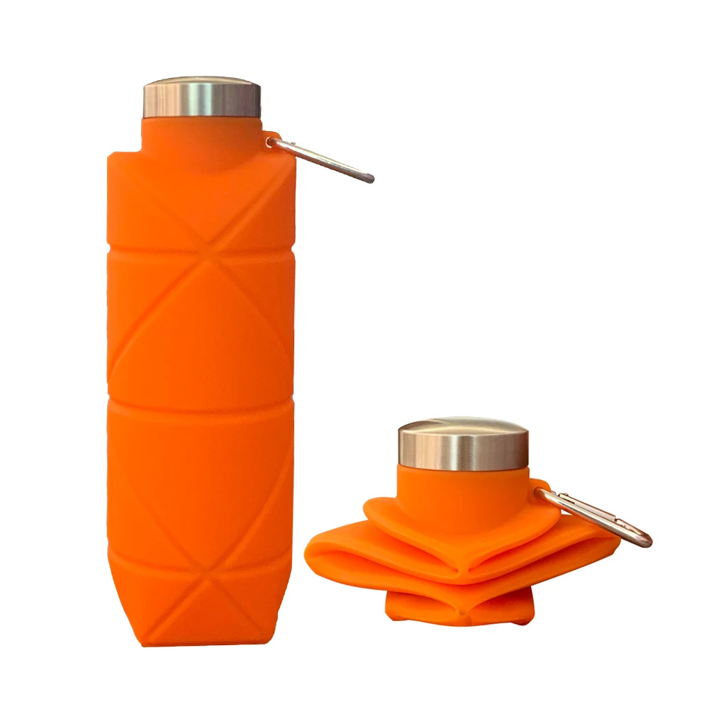 1Pcs Silicone Diamond Folding  - Collapsible Water Bottle ulasan dan harga