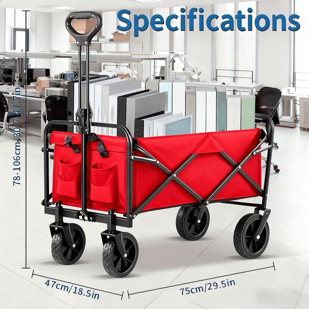 Wagon Cart Foldable, 29.5 L Fo - Outdoor Camping Trolley ulasan dan harga