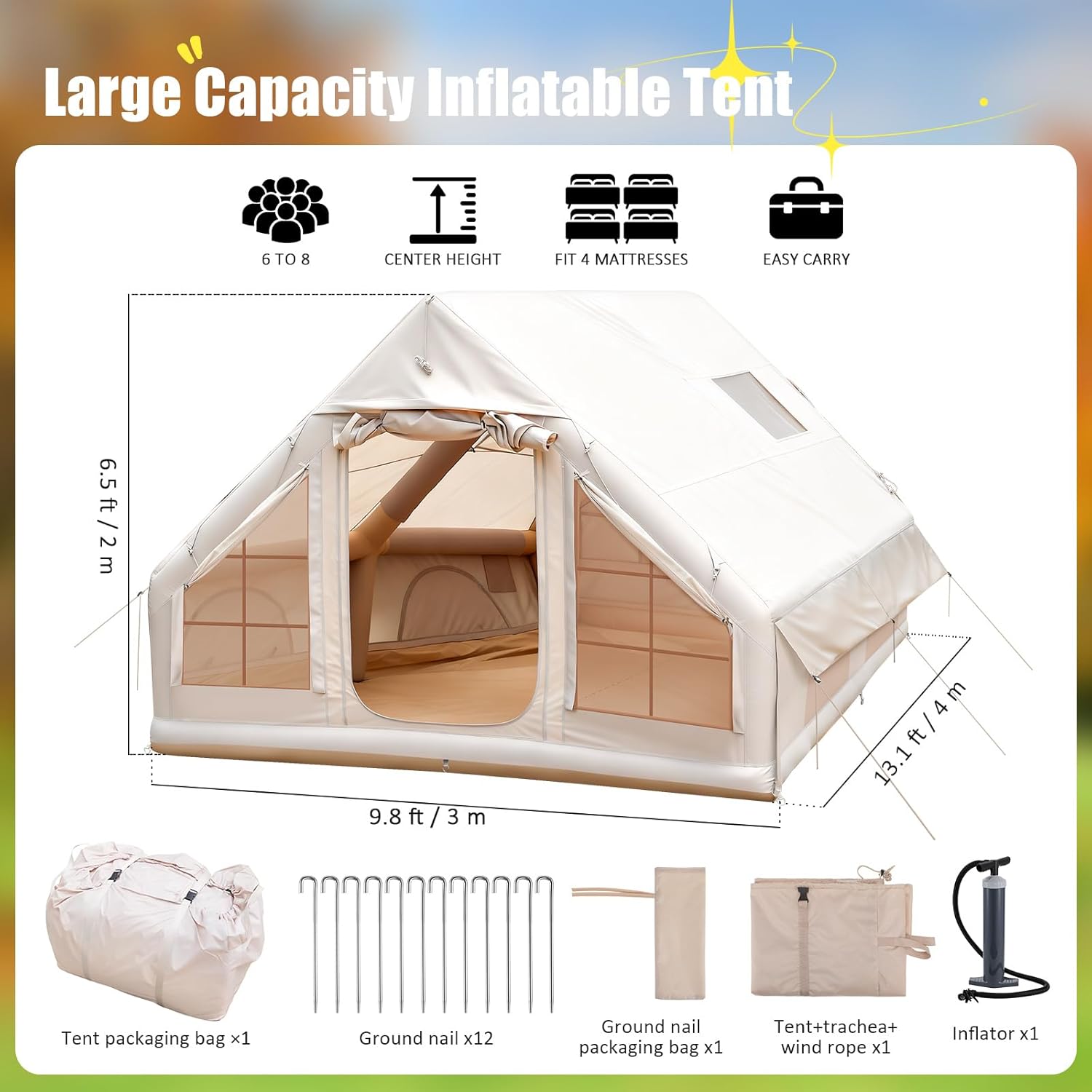 6-8 Person Inflatable Camping  - Outdoor Camping Furniture ulasan dan harga