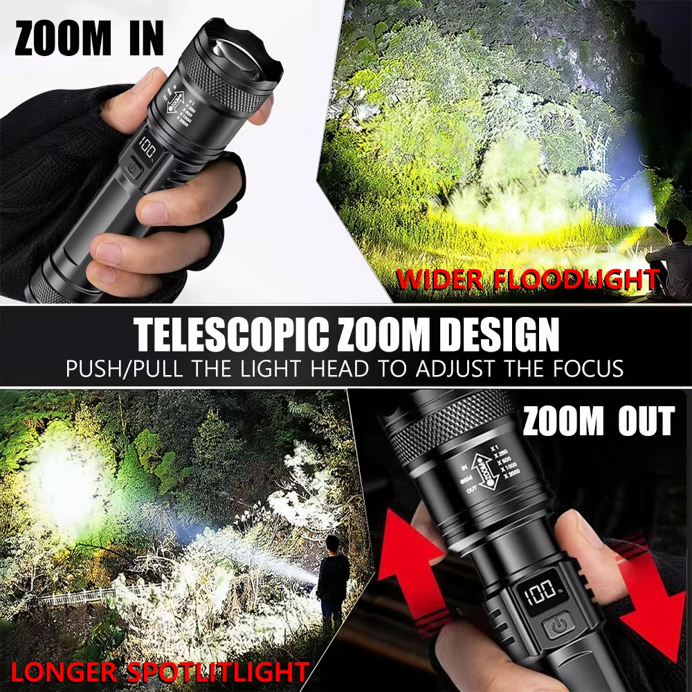 100000LM Ultra-bright Flashlig - Outdoor Camping Lampe ulasan dan harga