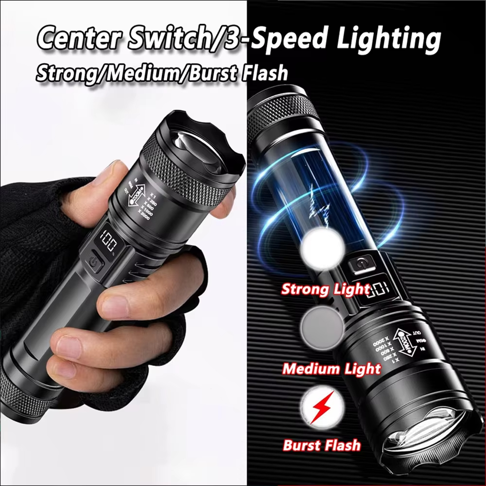 100000LM Ultra-bright Flashlig - Outdoor Camping Lampe ulasan dan harga