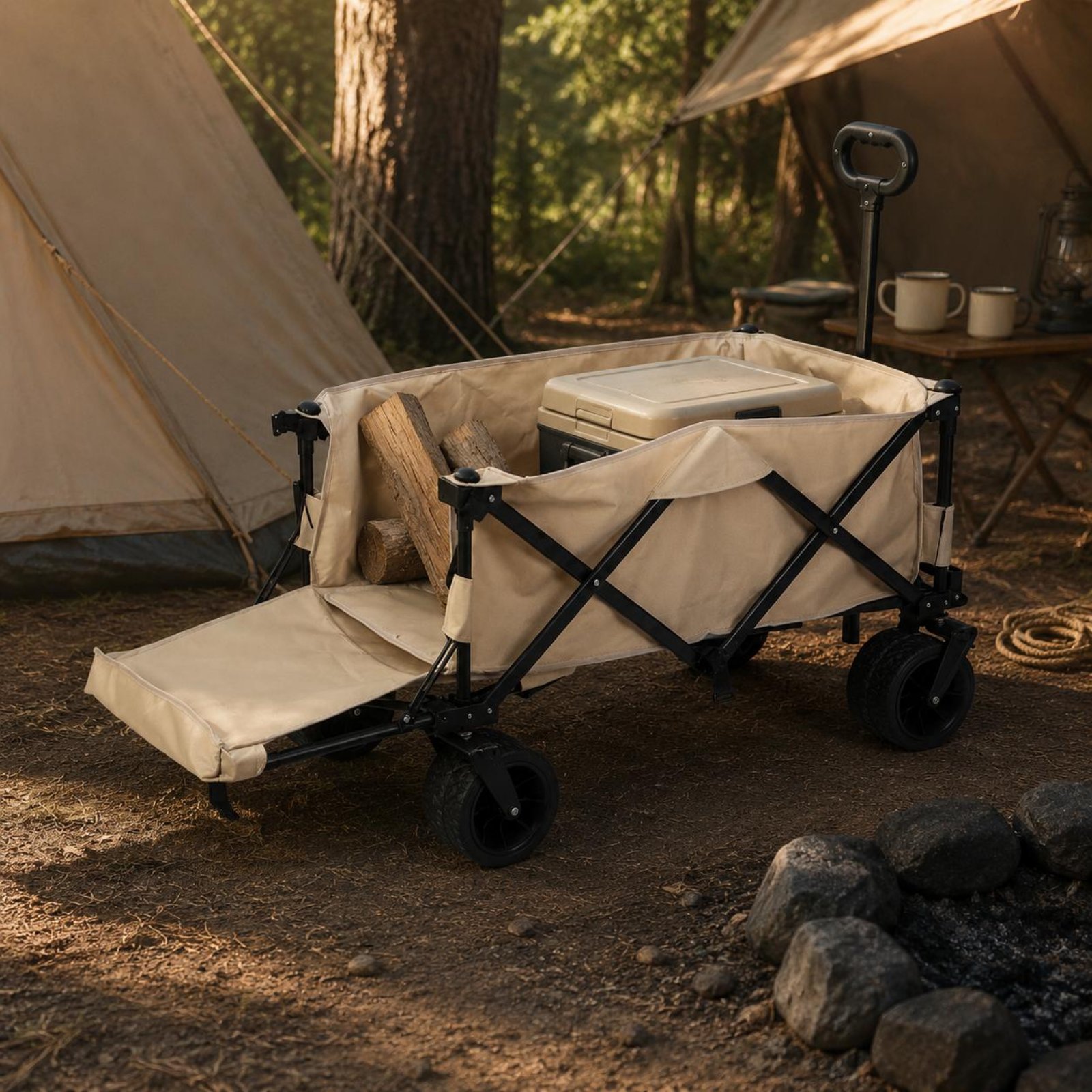 Wagon Table Vehicle Portable C - Outdoor Camping Vehicle Wagon ulasan dan harga