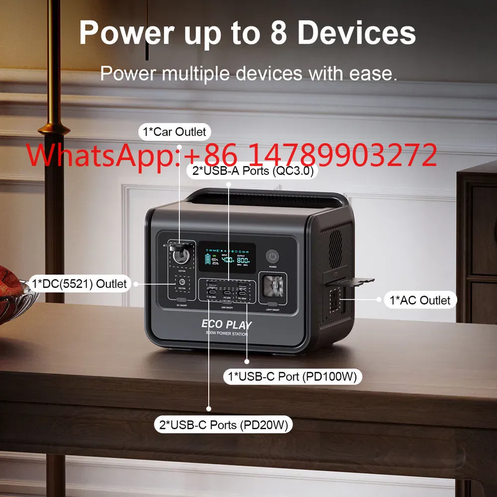 800W 512Wh Solar Power Station - Portable Power Station ulasan dan harga