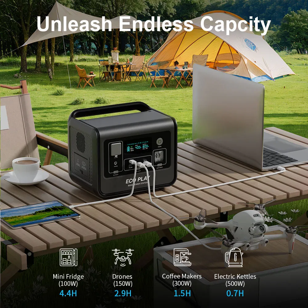 800W 512Wh Solar Power Station - Portable Power Station ulasan dan harga