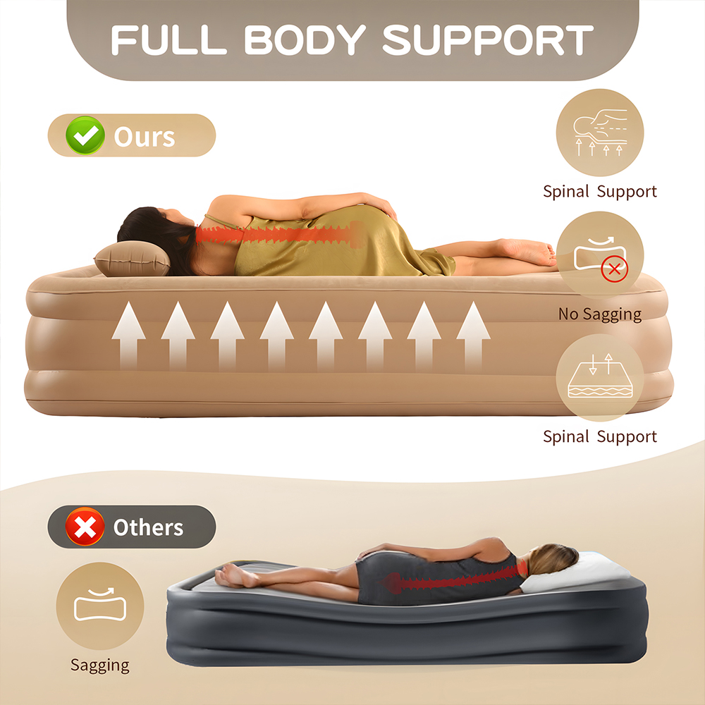 Queen Air Mattress with Built  - Outdoor Camping Furniture ulasan dan harga