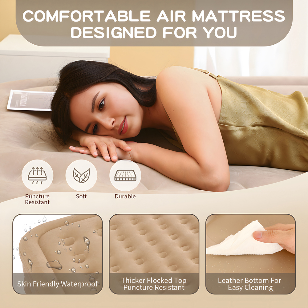 Queen Air Mattress with Built  - Outdoor Camping Furniture ulasan dan harga