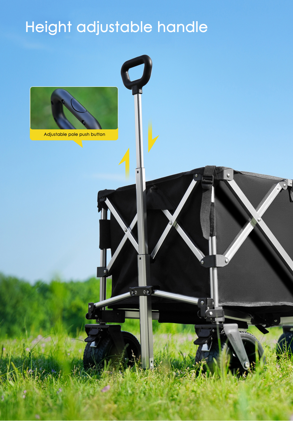 Premium Design Aluminum Foldin - Outdoor Camping Vehicle Wagon ulasan dan harga