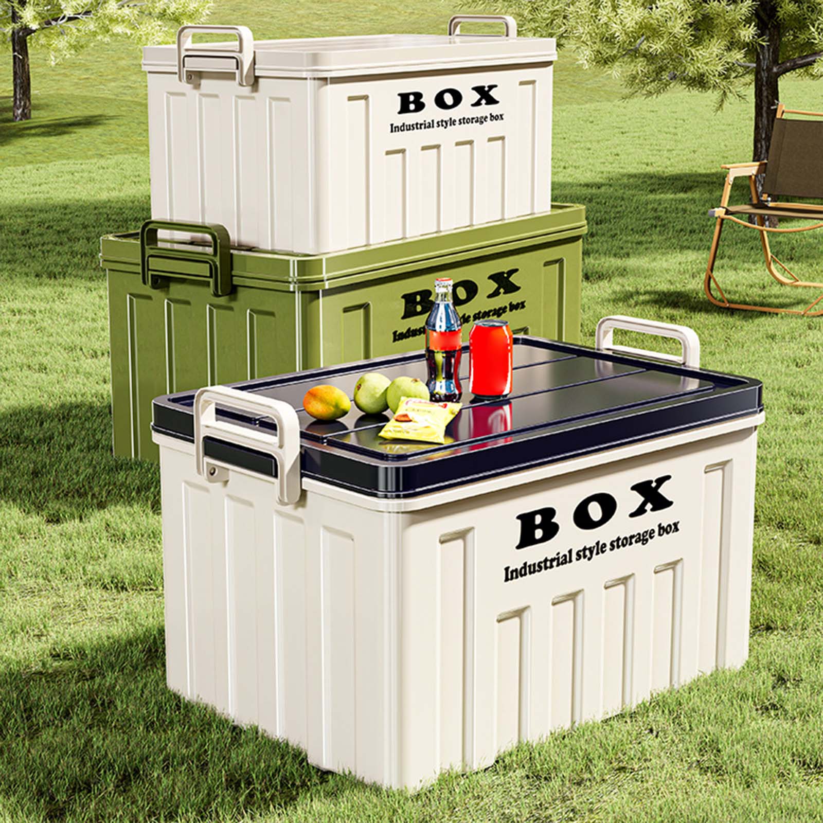 Large Capacity Stackable Lidde - Outdoor Camping Storage Box ulasan dan harga