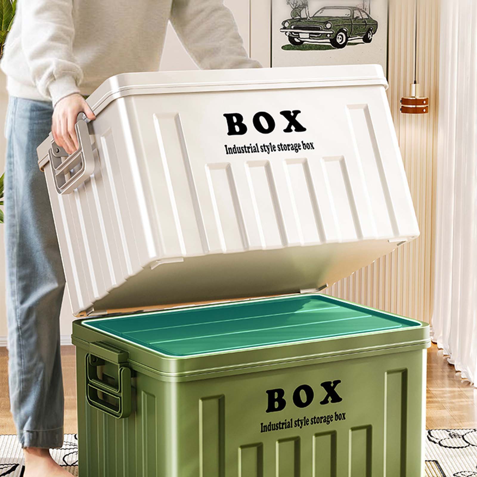 Large Capacity Stackable Lidde - Outdoor Camping Storage Box ulasan dan harga