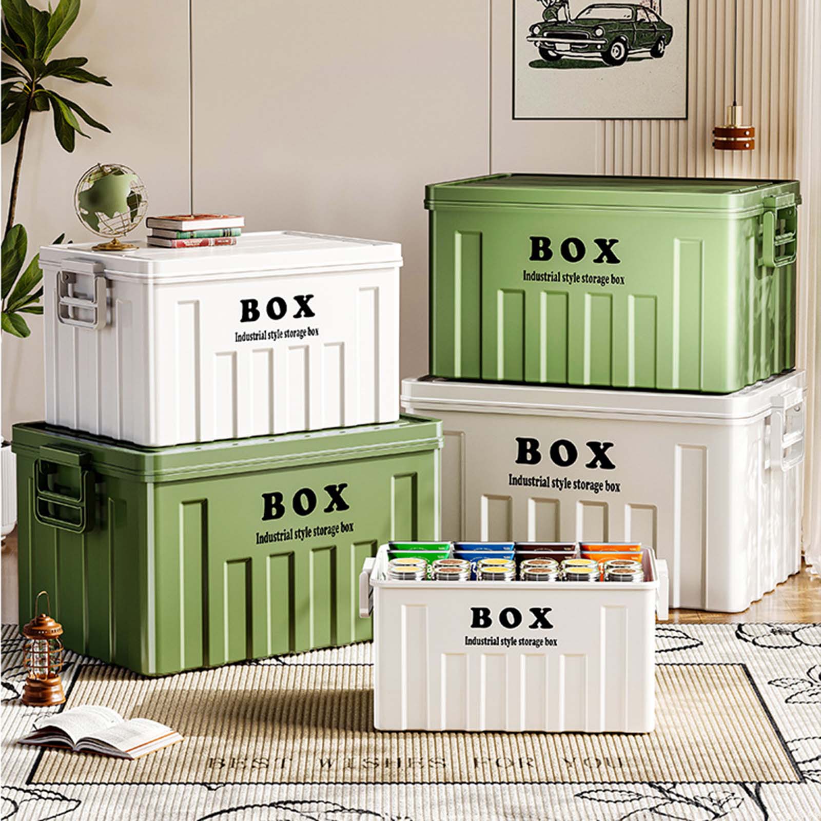 Large Capacity Stackable Lidde - Outdoor Camping Storage Box ulasan dan harga