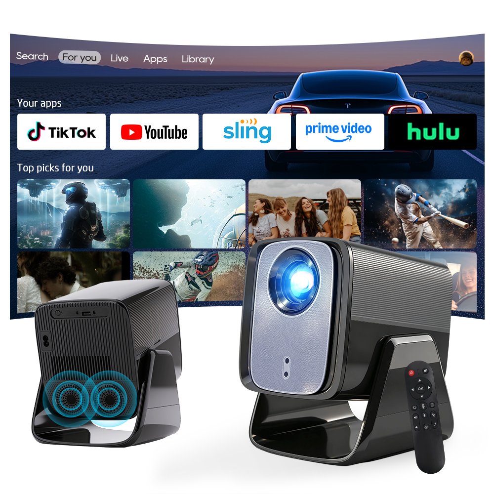 LYNCast Smart Projector with W - Outdoor Camping Videos ulasan dan harga