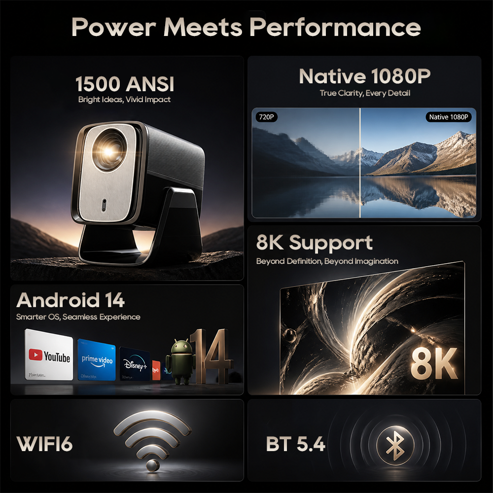 LYNCast Smart Projector with W - Outdoor Camping Videos ulasan dan harga