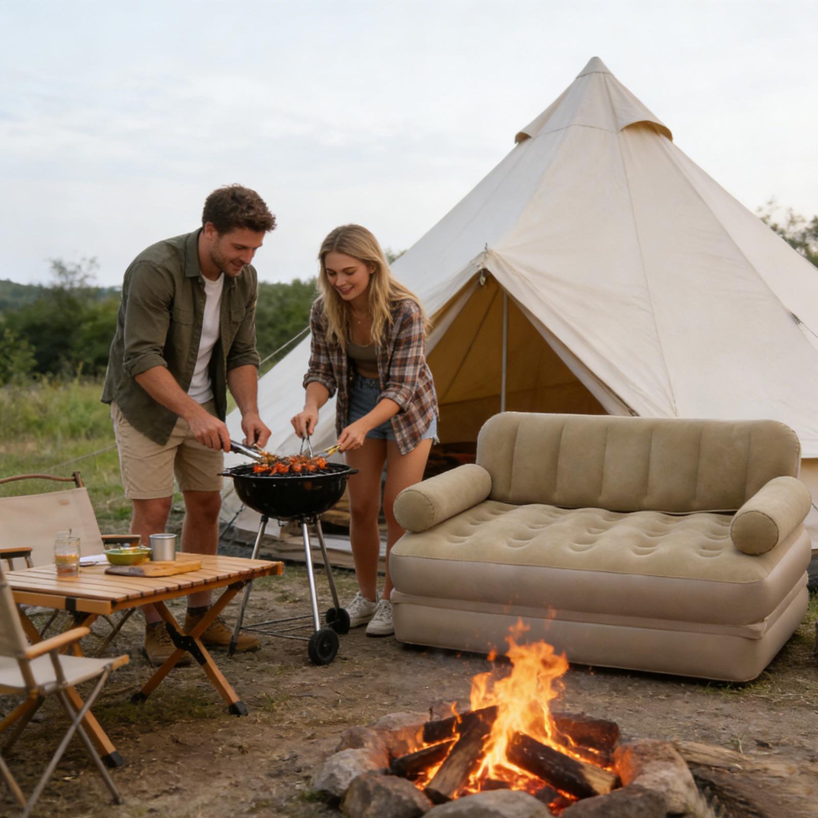 Air Sofa With Air Pump Folding - Outdoor Camping Furniture ulasan dan harga