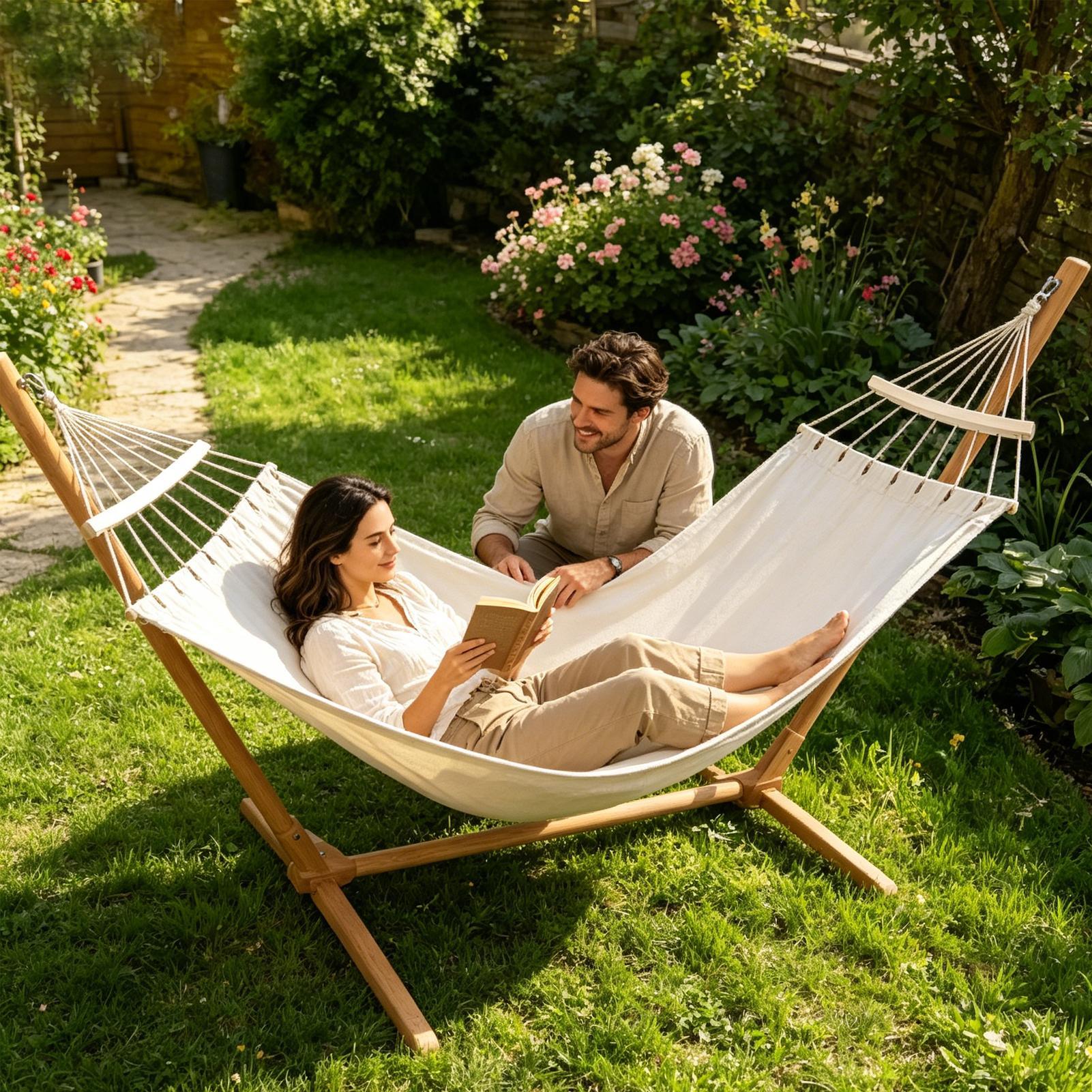 Wooden Hammock Support Rack 2  - Camping Hammock ulasan dan harga